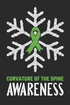 Paperback Curvature Of The Spine Awareness: Christmas Snowfall College Ruled Curvature Of The Spine Awareness Journal, Diary, Notebook 6 x 9 inches with 100 Pag Book