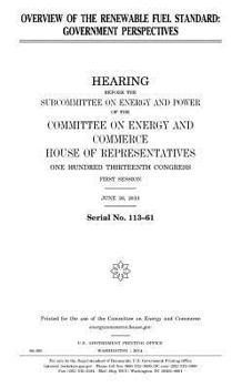 Overview of the renewable fuel standard : government perspectives