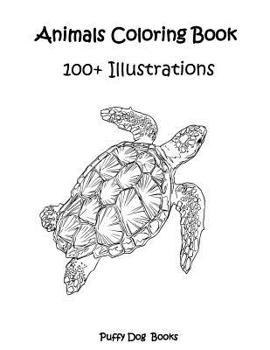 Paperback Animals Coloring Book (100+ Illustrations) Book