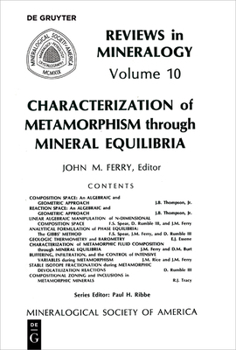 Paperback Characterization of Metamorphism Through Mineral Equilibria Book