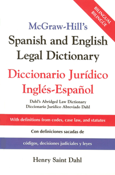 Paperback McGraw Hill's Spanish/English Legal Dict (Pb) Book