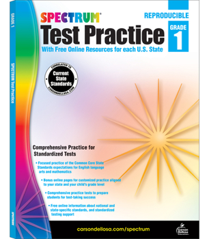 Paperback Spectrum Test Practice, Grade 1: Volume 61 Book