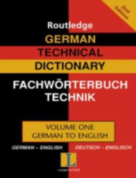 Hardcover German Technical Dictionary (Volume 1) Book