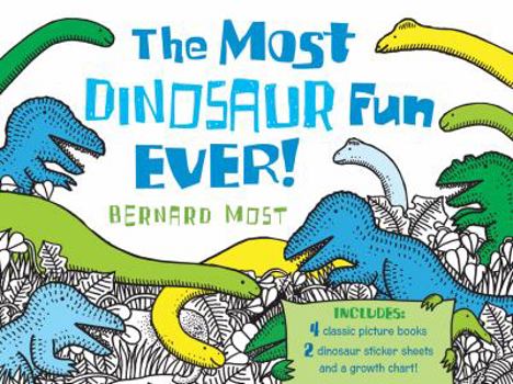 Paperback The Most Dinosaur Fun Ever! [With 2 Sticker Sheets and Growth Chart] Book