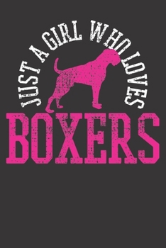 Paperback Notebook: Boxer Dog Breed Animal Pet Owner Vintage Gift Dot Grid 6x9 120 Pages Book