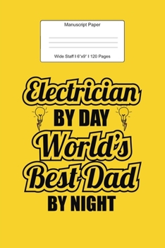 Manuscript Paper: Electrician Dad Gifts Wide Staff Notebook for Kids and Adults I 110 Pages I Monster Theme I Blank Sheet Music Book for Beginners and ... other Instruments I Gift Idea for Musicians