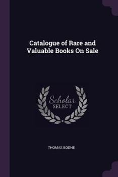Paperback Catalogue of Rare and Valuable Books On Sale Book