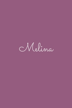 Melina: notebook with the name on the cover, elegant, discreet, official notebook for notes, dot grid notebook,