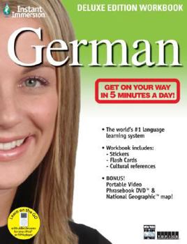 Paperback Instant Immersion German [With Stickers and National Geographic Map and Flash Cards and DVD] Book