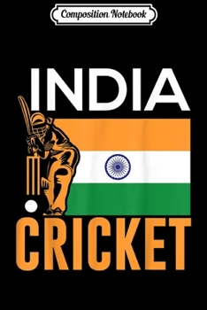 Paperback Composition Notebook: Indian Cricket Team Indian Cricket Flag Journal/Notebook Blank Lined Ruled 6x9 100 Pages Book