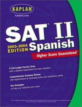 Paperback Kaplan SAT II: Spanish 2003-2004 Book