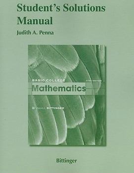 Paperback Student's Solutions Manual for Basic College Mathematics Book