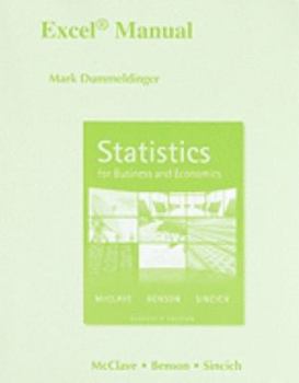 Paperback Statistics for Business and Economics, Excel Manual Book