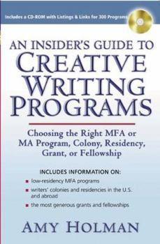 Paperback An Insider's Guide to Creative Writing Programs [With CDROM] Book