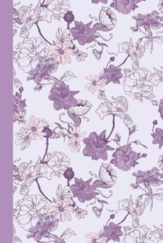 Journal: Floral Garden (Lilac Purple) 6x9 - LINED JOURNAL - Writing journal with blank lined pages