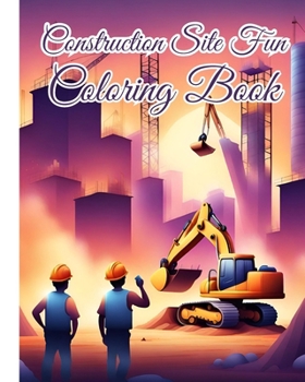 Paperback Construction Site Fun Coloring Book: Simple Construction Site, Trucks, Diggers, Dumpers And Cranes Coloring Pages Book