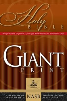 Bonded Leather Giant Print Handy-Size Bible-NASB [Large Print] Book