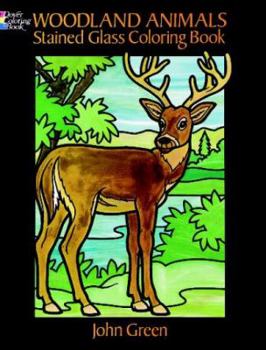 Paperback Woodland Animals Stained Glass Coloring Book