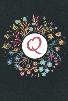 Q: Initial Monogram Notebook Q, Q Monogram Journal Q, Q Monogram Notepad Q, 100 Pages with Glossy Cover