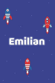Emilian: Vornamen Notizbuch für Jungen und Männer - Notizbuch, Notizheft oder Schreibheft für Schule, Uni, Beruf, Job oder Einschulung mit Blümchen - ... - Format 6x9 ca. DIN A5 (German Edition)