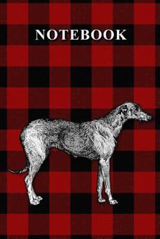 Paperback Notebook: Irish Wolfhound - 6 X 9 100 Pages Wide Ruled Journal Book