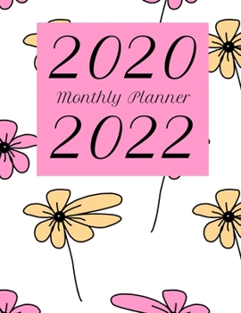 2020-2022 Monthly Planner: Pink Flowers | 3 Year Planner | Floral Design