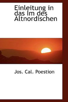 Einleitung in Das Im Des Altnordischen
