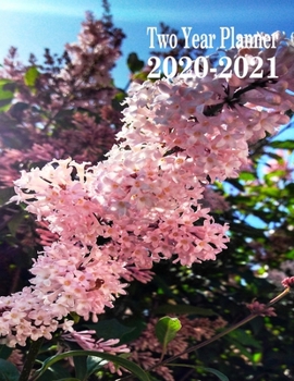 Two Year Planner 2020-2021: Lilac Flower Monthly Planner 8.5 x 11