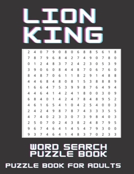 Paperback Lion King - Word search puzzle book, Puzzle Book for Adults: With Over 400 Puzzles Book