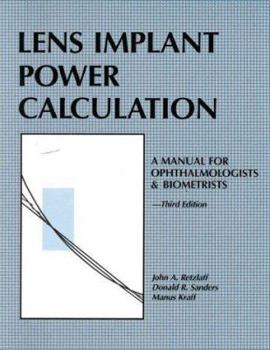 Paperback Lens Implant Power Calculation Book