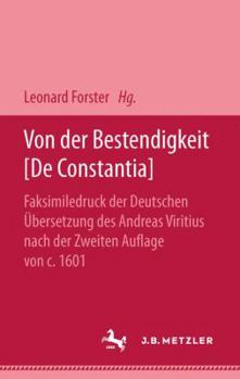Hardcover Von Der Bestendigkeit [De Constantia] [German] Book