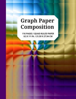 Paperback Graph Paper Composition: 5x5 Grid Paper Notebook with Unique Book Cover Design, 116 Quad Ruled Pages for Student Projects, Games and More, 8.5 Book