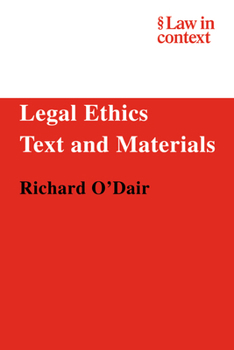 Paperback Legal Ethics: Text and Materials Book