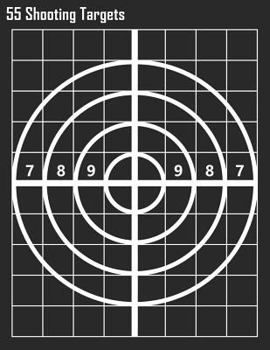 Paperback 55 Shooting Targets: Bullseye Shooting Targets - Black Book