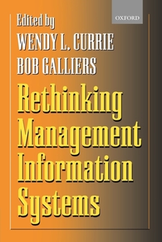 Paperback Rethinking Management Information Systems: An Interdisciplinary Perspective Book