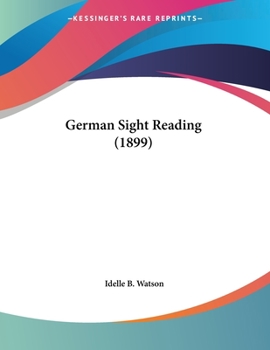 Paperback German Sight Reading (1899) Book