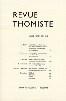 Paperback Revue Thomiste - 3/2018 [French] Book