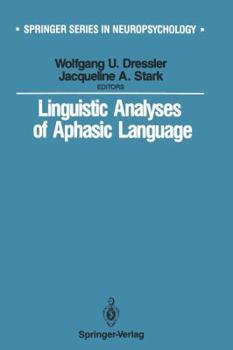 Paperback Linguistic Analyses of Aphasic Language Book