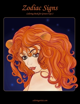 Paperback Zodiac Signs Coloring Book for Grown-Ups 2 Book