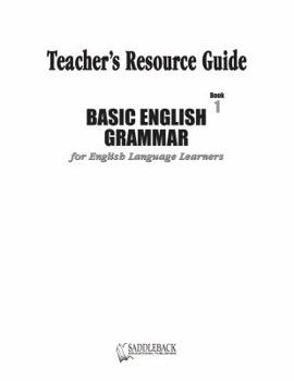 Paperback Basic English Grammar Book 1 Teacher's Resource Guide CD Book