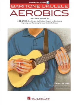 Paperback Baritone Ukulele Aerobics Book/Online Audio Book