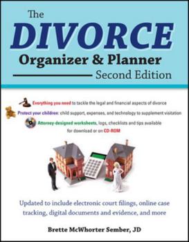 Paperback The Divorce Organizer and Planner , 2nd Edition [With CDROM] Book