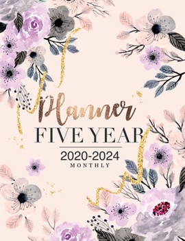 five year planner monthly 2020-2024: Notebook  Monthly Planning Calendar  60 Months Planner Appointment Journal  Agenda Time Management