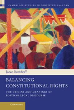 Hardcover Balancing Constitutional Rights Book