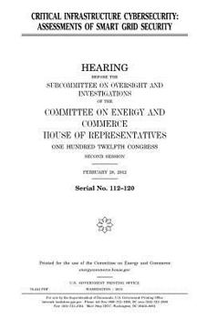 Paperback Critical infrastructure cybersecurity: assessments of smart grid security Book