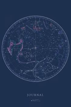 Journal: Constellations Star Map Vintage Astrology and Zodiac Signs - 120 Blank Lined 6x9 College Ruled Pages