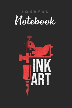 Journal Notebook: Coil Tattoo Machine Ink Art Spitural Blank Pages Rule Lined Journal Notebook with Black Cover Size 6in x 9in  x120 Pages for Kids or Men and Women to Write in