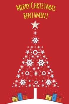 Paperback Exceptional Christmas red journal diary: a Notebook journal for Benjamin - blank lined 120 pages, 6"x9" Book