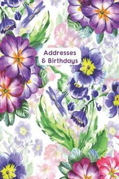 Paperback Addresses & Birthdays: Watercolor Violets Book