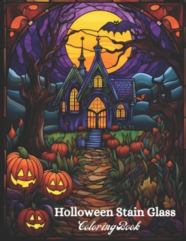 Paperback Holloween Stain Glass Coloring Book